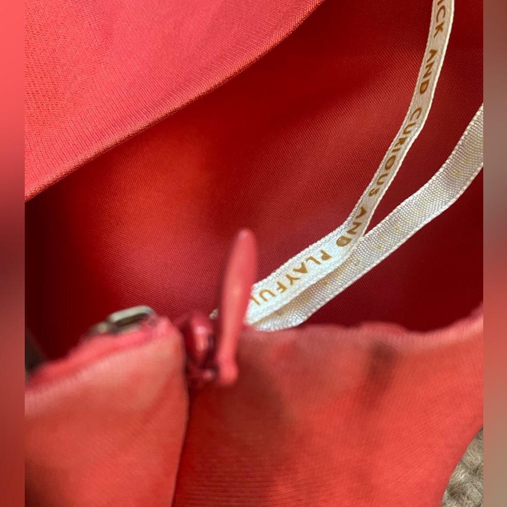 Kate Spade All That Glitters Mina Strawberry Bow Sheath Silk Dress - Picture 9 of 14